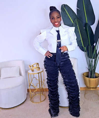 Double Layered Acid Washed Jeans