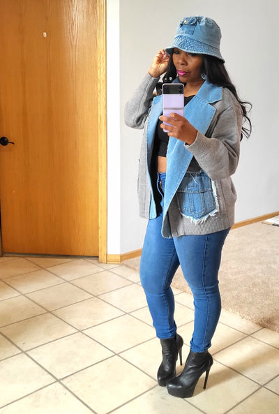 Oversized Denim Sweaters