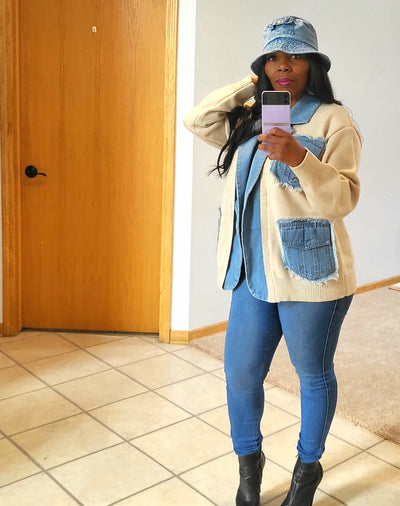 Oversized Denim Sweaters