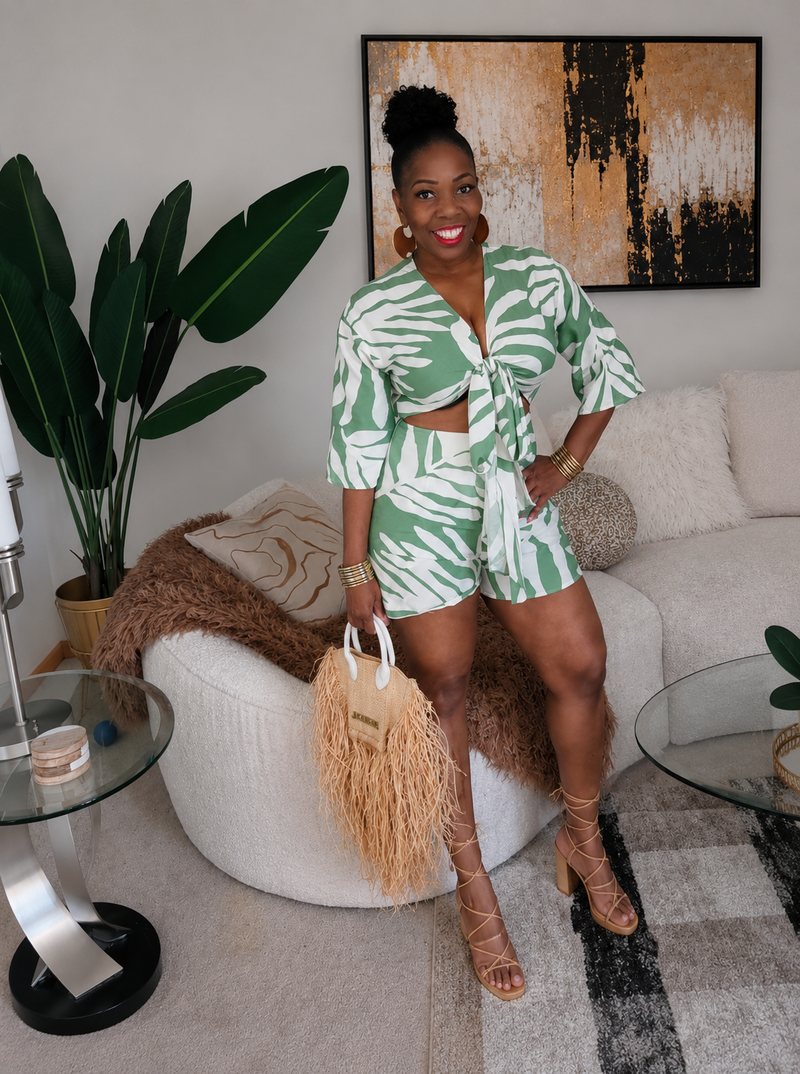 Island Glow Green Romper
