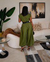 Olive Power Drape Set