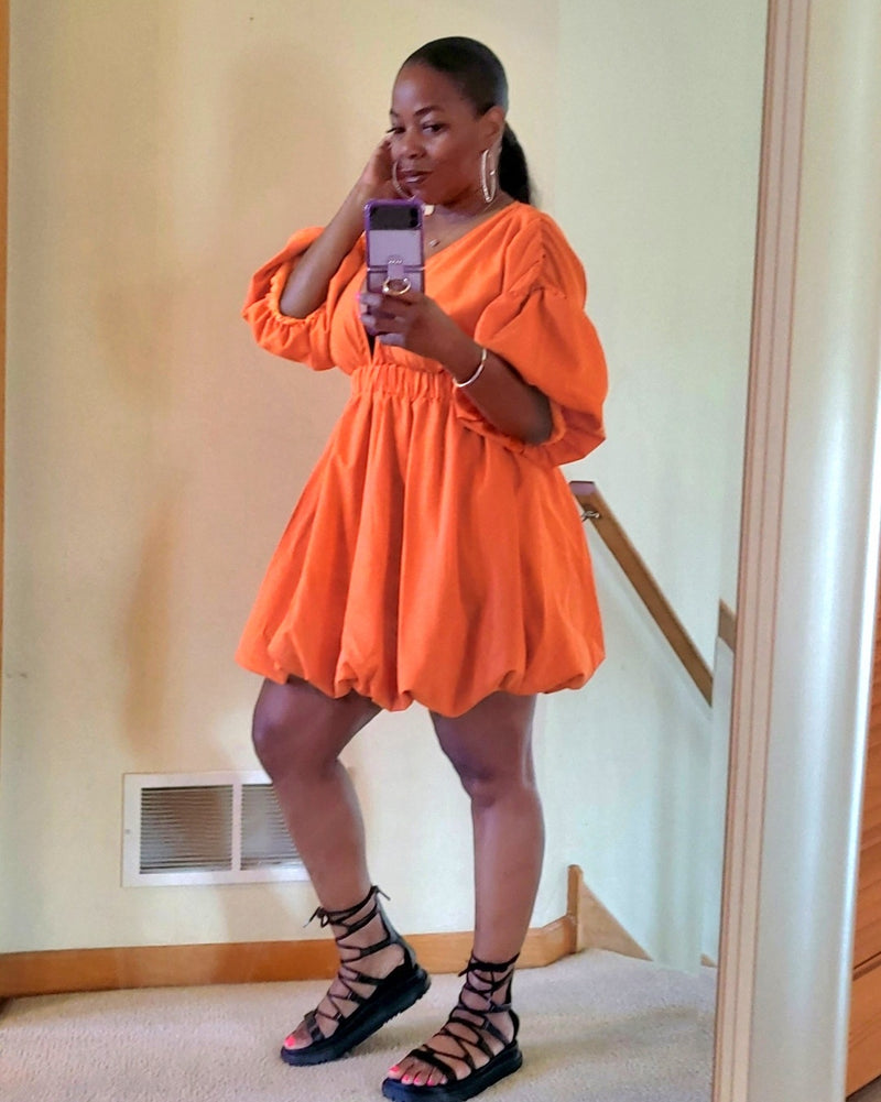 Orange Bubble Dress