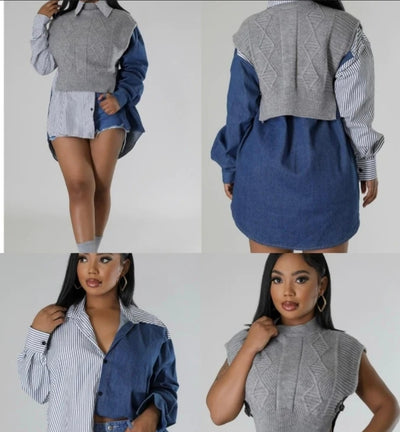 Denim Shirt Vest