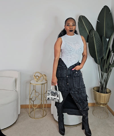 Which Way Denim Skirt