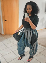 Patchwork Denim Harem Baggy Jeans