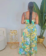 Boho Floral Print Jumpsuit