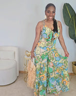 Boho Floral Print Jumpsuit