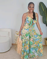 Boho Floral Print Jumpsuit