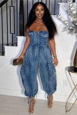 Denim Jumpsuit Romper