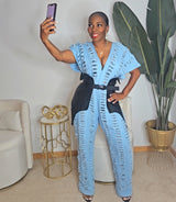 Ripped Denim Jumpsuit