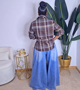 Wide-Leg Denim Jeans