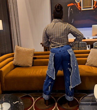 Megan Striped Tie Top