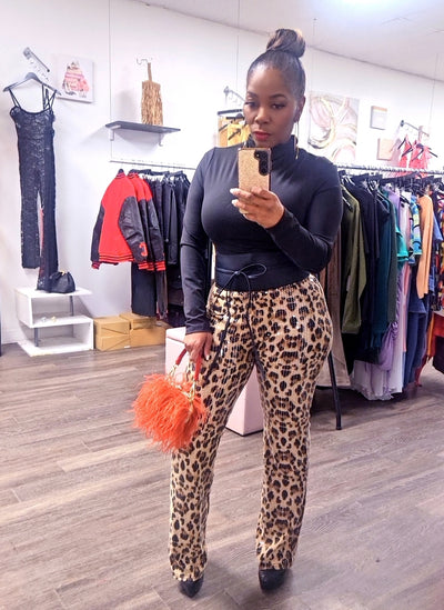 Leopard Sequins Pants