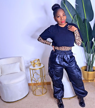 2 piece Leopard Print Bodysuit