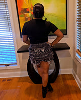 Black Washed Distressed Strappy Shorts
