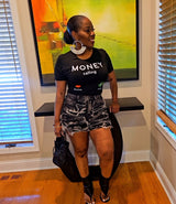 Black Washed Distressed Strappy Shorts