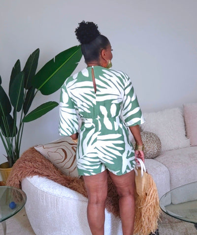 Island Glow Green Romper