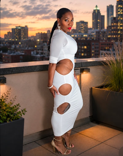 White Hole In One Maxi Dress