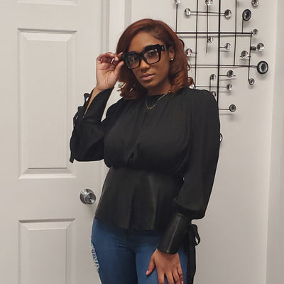 Black "Date Night" Top