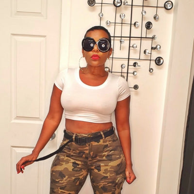 White Cropped Top