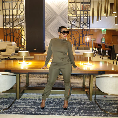 Olive Side Zipper Set