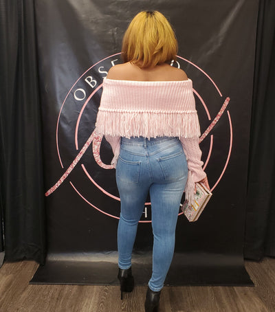 Pink Tassel Sweater