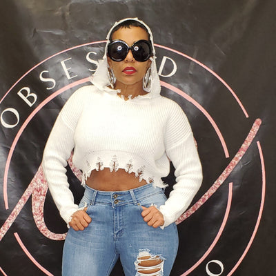 Cropped Hoodie Sweater