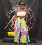 Colorful Flare Leg Pants