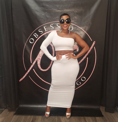 One Shoulder Maxi Set