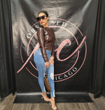 Faux Leather Top