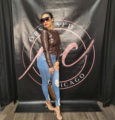 Faux Leather Top