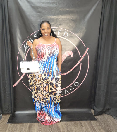 Cheetah Print Maxi Dress