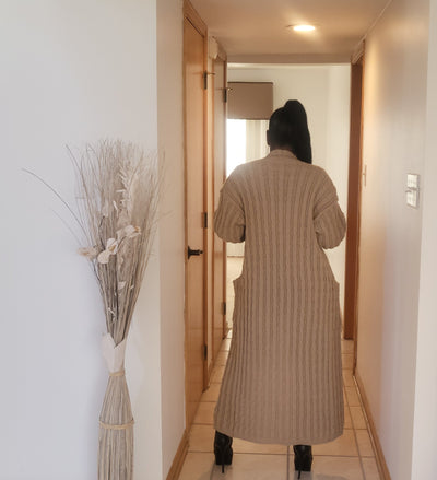 Taupe Cardigan Sweater