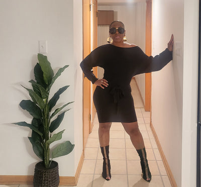 Off the Shoulder Ridge Dress