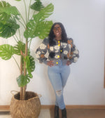 Gray Floral Jacket