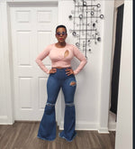 Tie Waist Top  With Opening