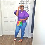 Purple Rain Ruffle Sleeve Top