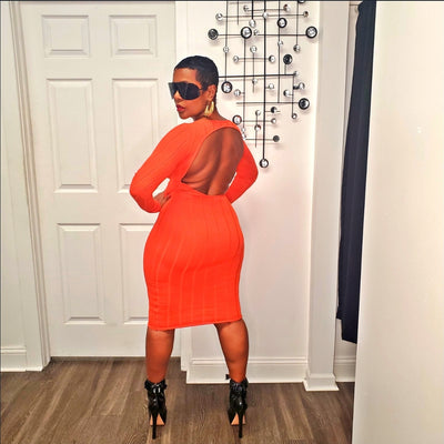 Pumpkin Spice Bodycon Dress