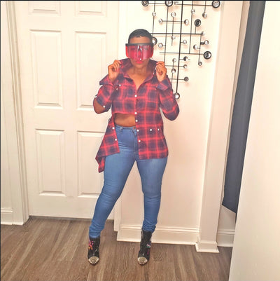 Sexy in Plaid Top.