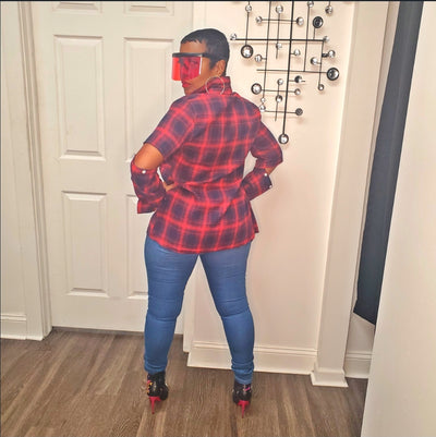 Sexy in Plaid Top.