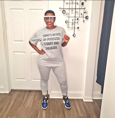Today's Oufit An Oversized Tee and Sneaker Set