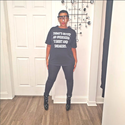 Today's Oufit An Oversized Tee and Sneaker Set