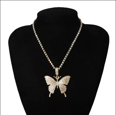 Butterfly Rhinestone Necklace