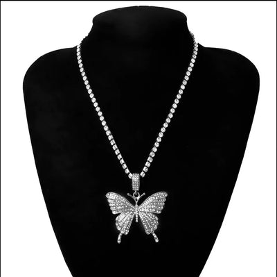 Butterfly Rhinestone Necklace